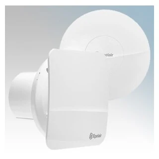 Xpelair C4TSR White Simply Silent Contour 230V Axial Extractor Fan 100mm Timer with Round and Square Cover