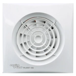 Envirovent Fan Silent 100mm Model 158 x 158 x 109.3mm Backdraft Shutter