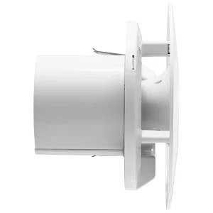 Xpelair C4HTSR 100mm (4") Bathroom Extractor Fan Simply Silent Contour 230V Axial Humidistat Timer with Round and Square Cover - White