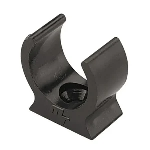 U-Clip Round 20mm PVC-U Black