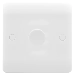 Verve HM2031 Rotary Dimmer 1G 2 Way 100W LEDITB Push On/Off White