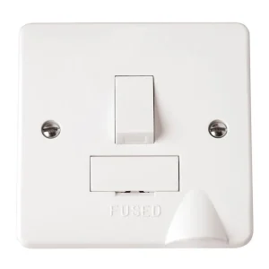Click Mode CMA051 Switched Fused Spur Connection Unit 2-Pole 13A with Bottom Flex Outlet