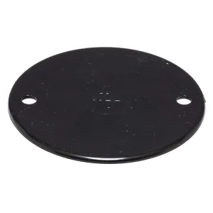 PVC-U Flush Fitting Circular Conduit Box Lid 65mm Black