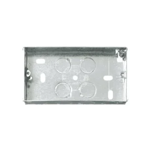 Steeple S1013N Metal Back Box 2 Gang Flush Mount 35mm