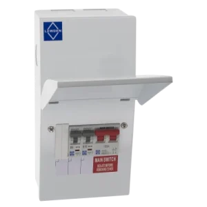 Lewden 266x136x106mm 100A Steel PRO Garage Consumer Units With Round Knockouts