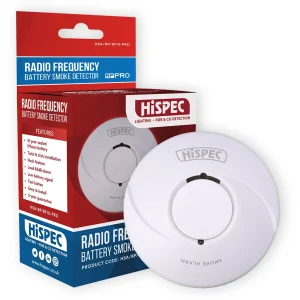 Hispec RF Smoke Alarm/Detector with 10 year Lithium Battery (HSA/BP/RF10-PRO)