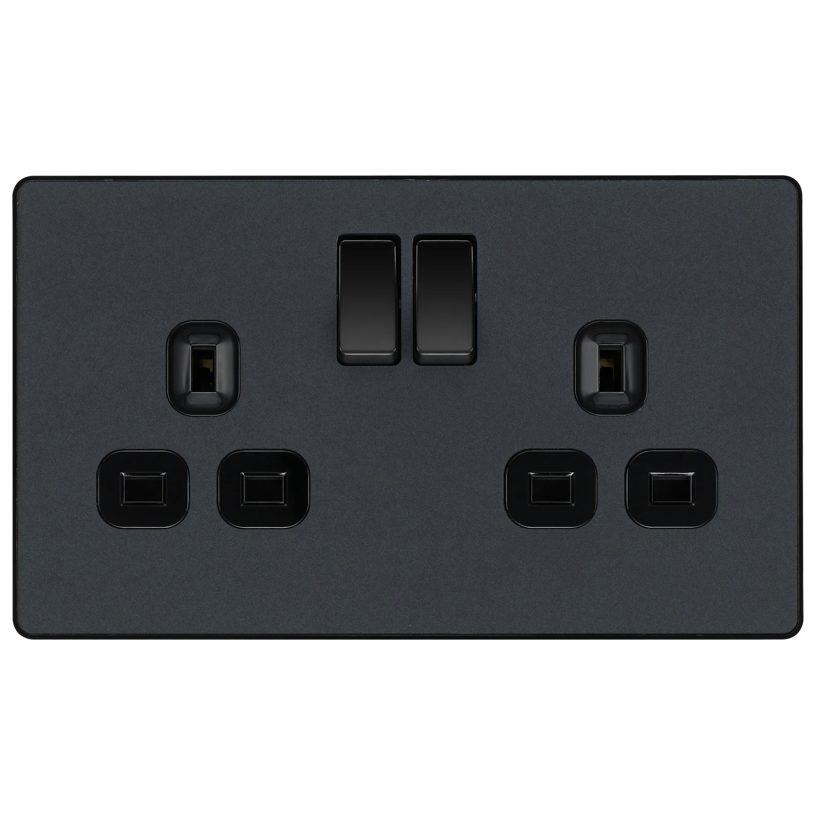 BG Evolve PCDMG22B 2 Gang Switched Socket Matt Grey - Image 2