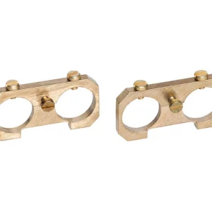 Wiska EC308 Combi Brass Earthing Bar Plate 55x28x5mm - 2 Pack