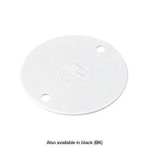 Lid Circular Flush 65mm PVC White for Conduit Boxes