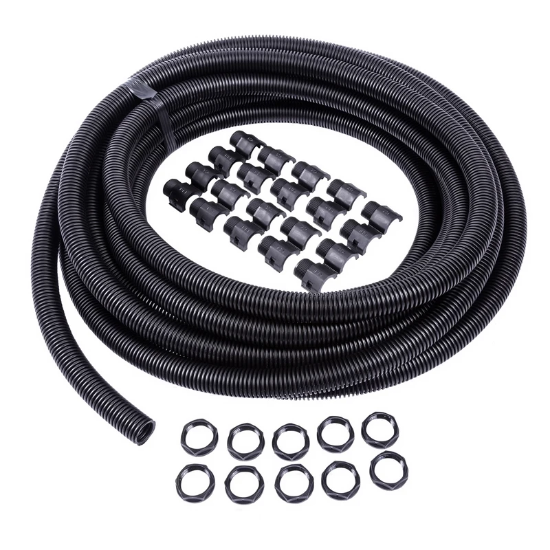 Steeple CPVC25B2 25mm Flexible Conduit Light Duty Kit with Connectors Black