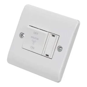 Click Mode 10A Triple Pole Fan Isolator Switch with 3A Fuse White