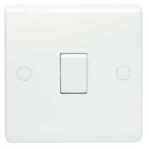 Designa 21S512 1 Gang 2 Way 10AX Plate Switch White
