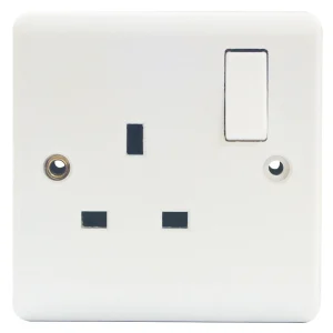 Designa 21SS131SP 1 Gang 13A Single Pole Switched Single Socket White
