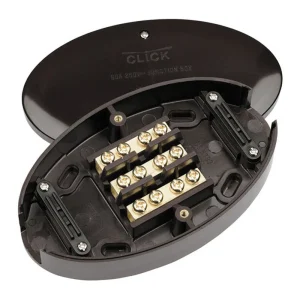 Click WA222 Junction Box 3 Terminal 60A 153 x 91 x 35mm Brown