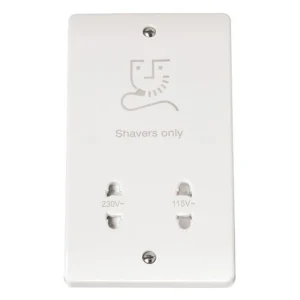 Click Mode CMA100 Shaver Socket Dual Voltage 115/230V White