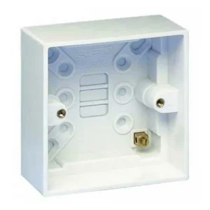 Hager Sollysta WMPB1/46 1-Gang Moulded Surface Mount Pattress Box 46mm White
