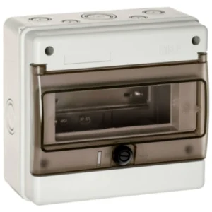 8 Way Weathertight Enclosure IP65 Complete With Din Rail