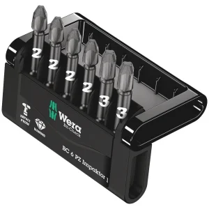 Wera WE057692 Mini Check Impaktor Diamond 6 Piece Pozi Bit Set