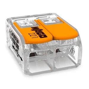 Wago 221-612 41A Compact 2 Port Lever Connector Transparent - 50 Pack