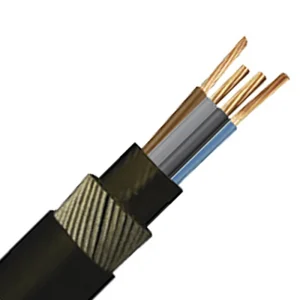 4-Core 1.5mm² Copper Steel Wire Armoured Cable Black