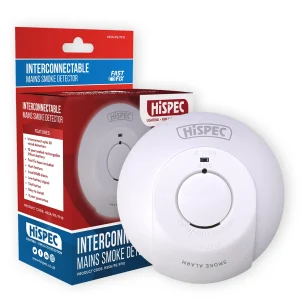 Hispec HSSA/PE/FF10 Optical Smoke Detector Interlinkable with 10 Year Lithium Battery