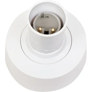 Batten Lamp Holder T2 BC Short Skirt Loop In White