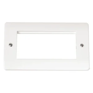 Click Mode Frontplate 2 Gang 4 Aperture White