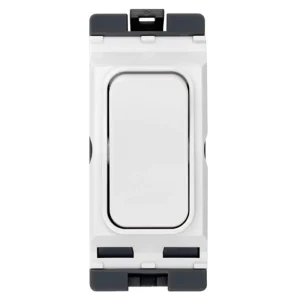 Hager Sollysta Grid Switch 2 Way SP 20A 60 x 24 x 25mm White Urea