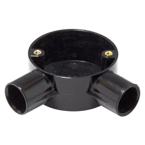 PVC-U 2-Way Angle Box 20mm Black