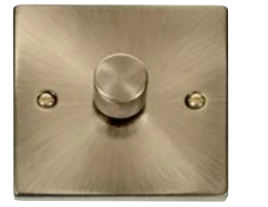 Antique Brass Victorian 1 Gang 2 Way 400Va Dimmer Switch