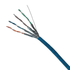 Blue PVC CAT6A FTP Shielded Twisted 4 Pair Cable 305m Reel