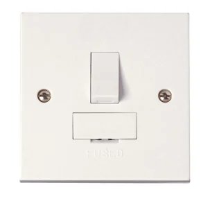 Connection Unit Double Pole Switched Fused Spur 13A White