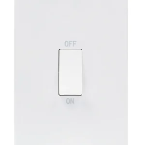 White 45A 240V Double Pole Switch