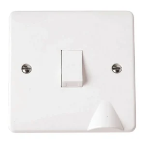 Click Mode CMA022 1 Gang 2 Pole Control Switch with Bottom Flex Outlet 20A White