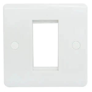 Designa 21FACE1MOD 1 Gang 1 Euro Module Grid Plate White