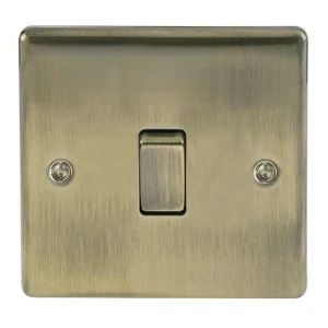 BG Nexus NAB12 Plate Switch Antique Brass 1 Gang 2 Way 10A