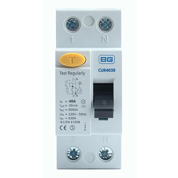 BG 40A 30MA Double Pole Type A RCD - Image 2