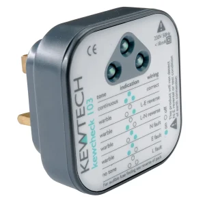Kewtech KEWCHECK103 11mA Socket Tester with Audible Tone