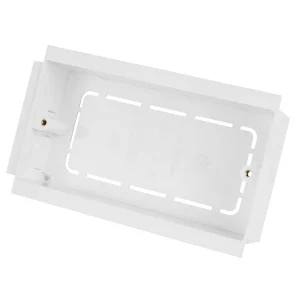 Socket Mounting Box 2 Gang 35mm White (10 Pack)
