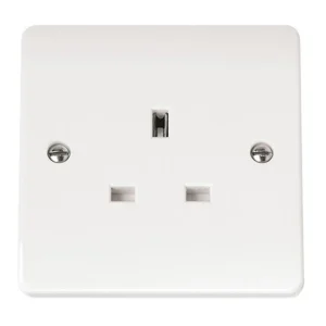 Click Mode CMA030 1 Gang Unswitched Socket Outlet 13A White