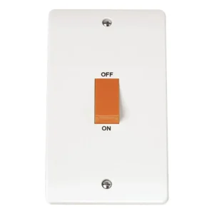 Cooker Control Switch 2 Gang 45A White