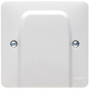 Hager Sollysta WMP2FO 1 Gang Flex Outlet Plate 20A White