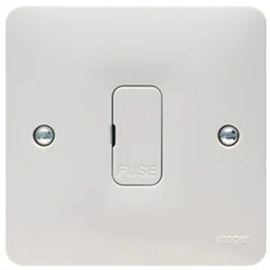 Hager Sollysta WMSU83 1-Gang Unswitched Fused Spur Connection Unit 13A White