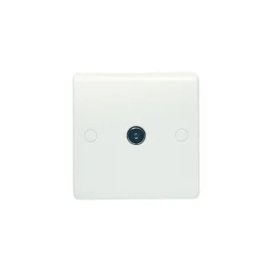 Designa 21TV1 1 Gang Non-Isolated Coaxial TV Socket White