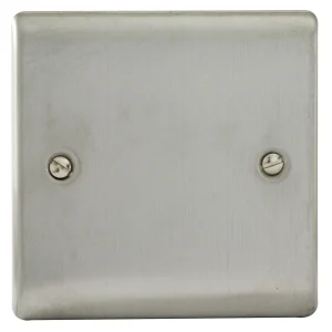 Designa 23BP1 1 Gang Blank Plate Satin Steel