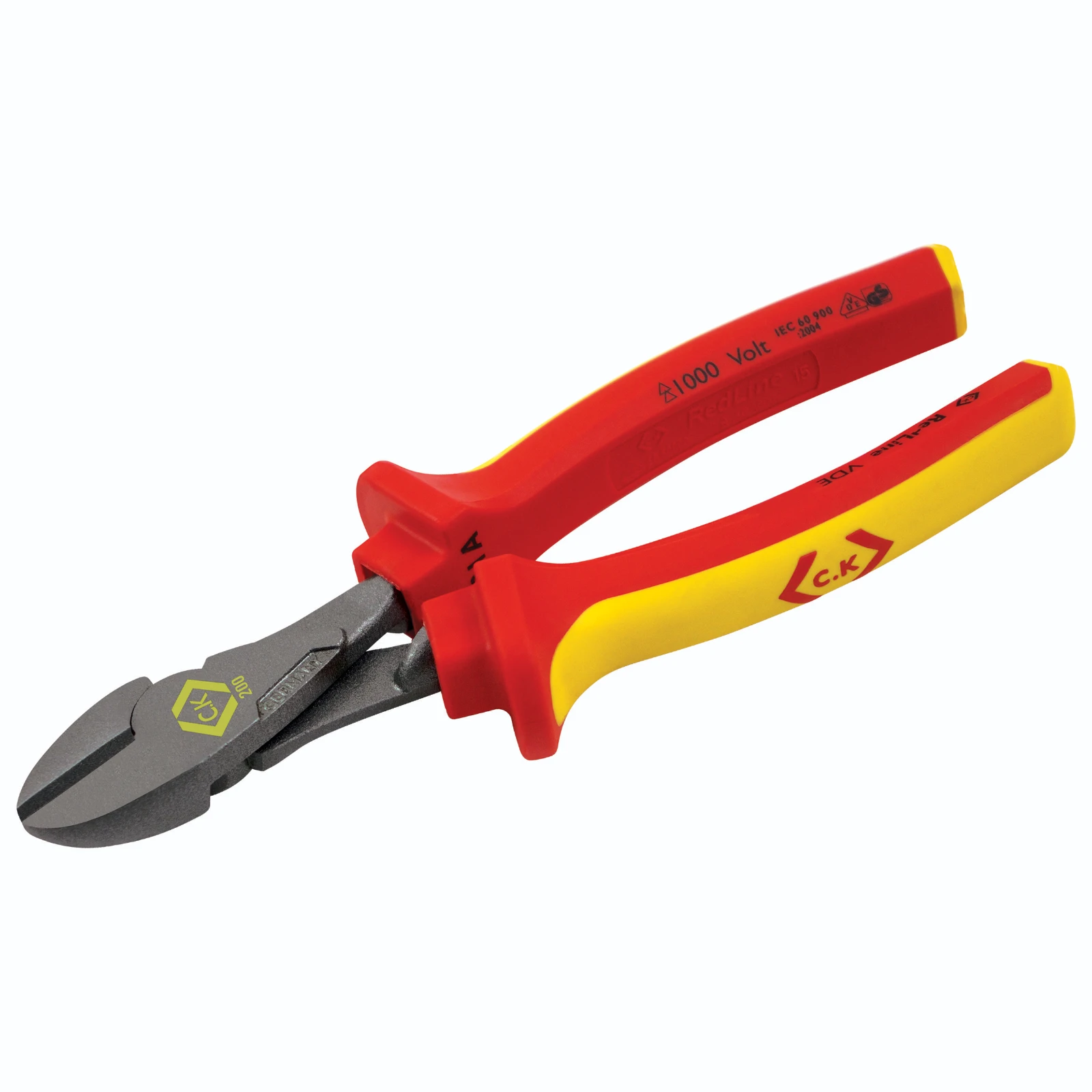CK Tools T37021200 RedLine VDE 8" High Leverage Side Cutters (200mm)