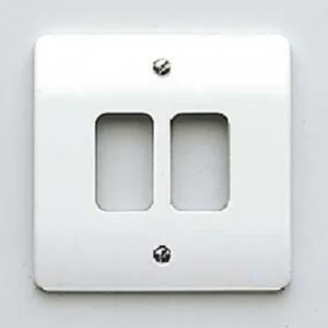 Logic Plus 2-Gang Grid Front Plate 86mm x 86mm