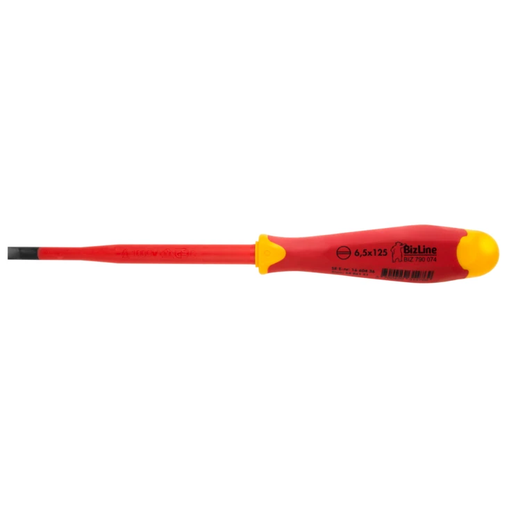 Bizline i-SLIM Screwdriver 1000V Insulated Slotted 6.5 x 150mm