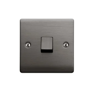 Designa 25S513J Plate Switch 1 Gang Intermediate 10AX Graphite