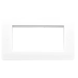 Verve HM2214 2 Gang 4 Euro Module Grid Plate White